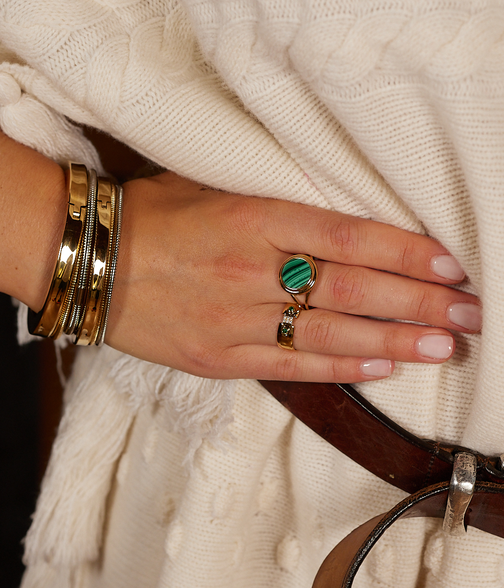 Bague Mathéa (Acier doré)
