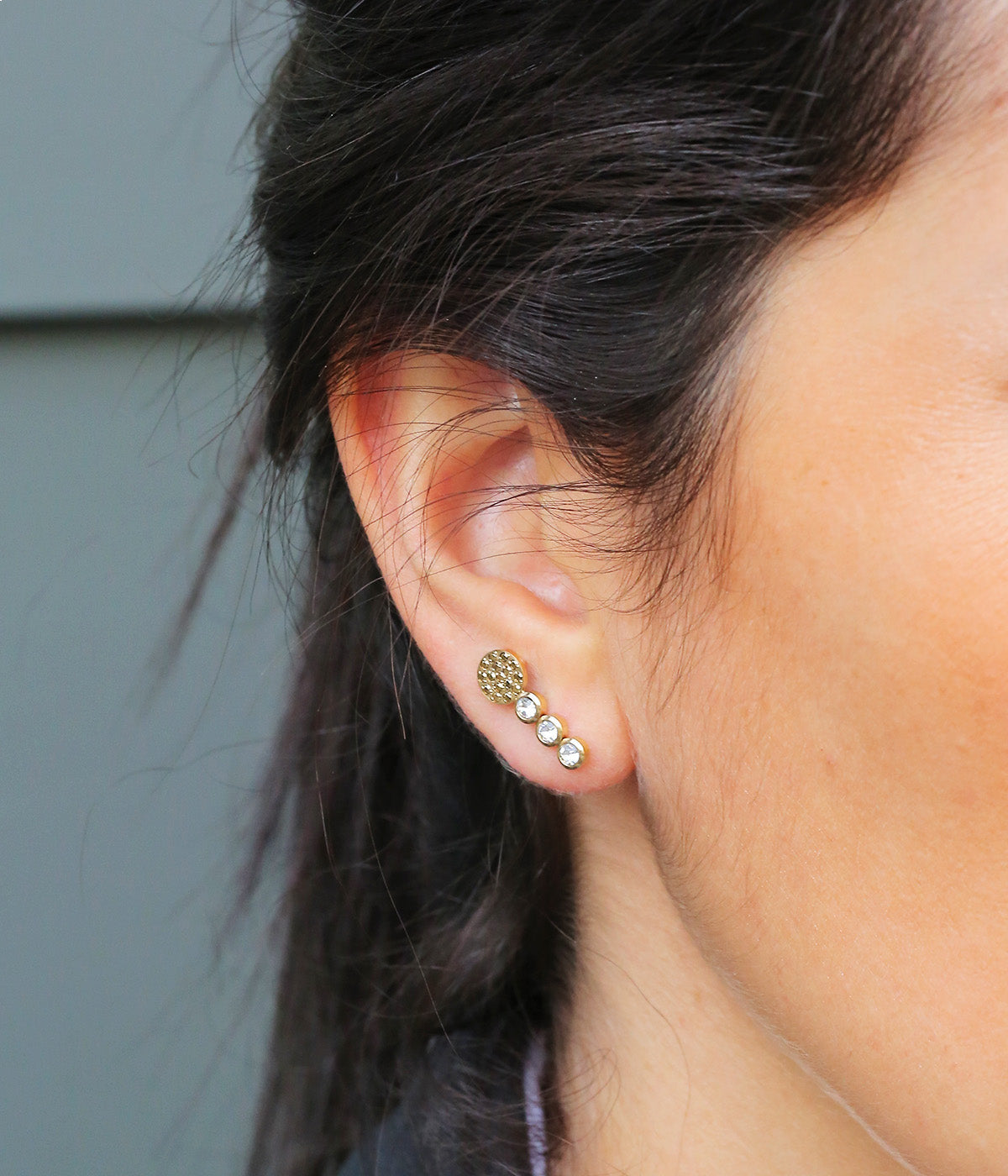 Boucles d'oreilles Aerin (Acier doré)