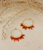 Boucles d'oreilles Incas (Acier doré)