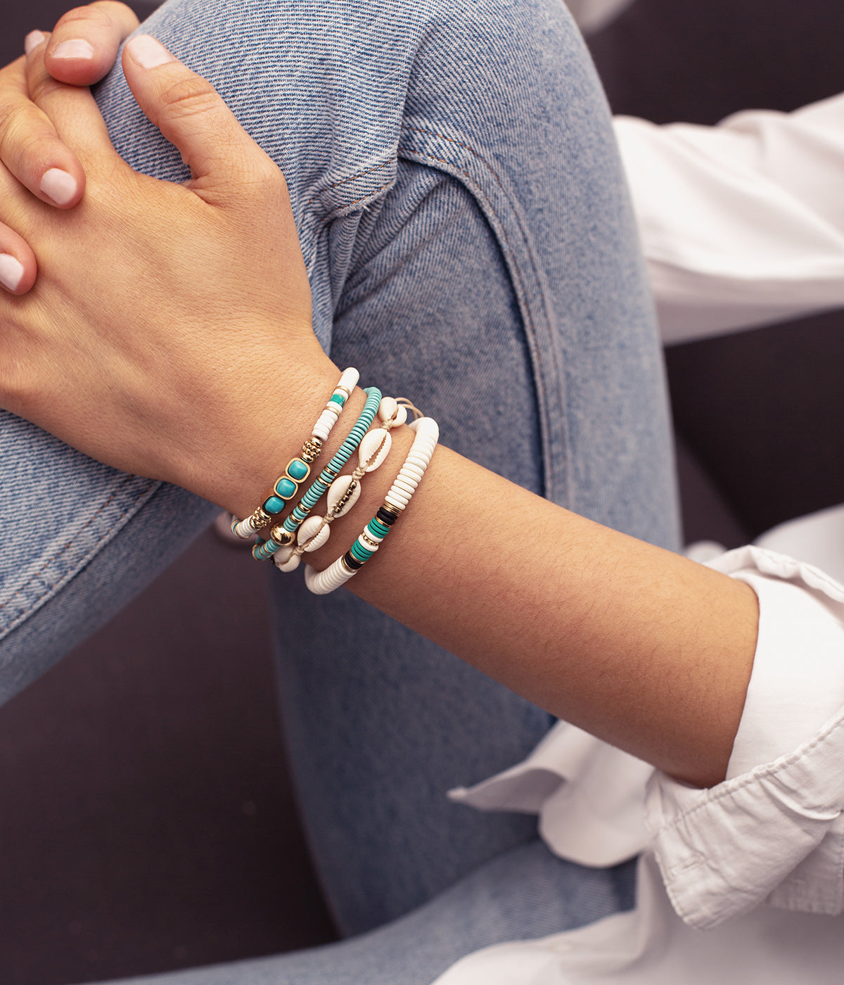 Bracelet Threedots (Acier doré)