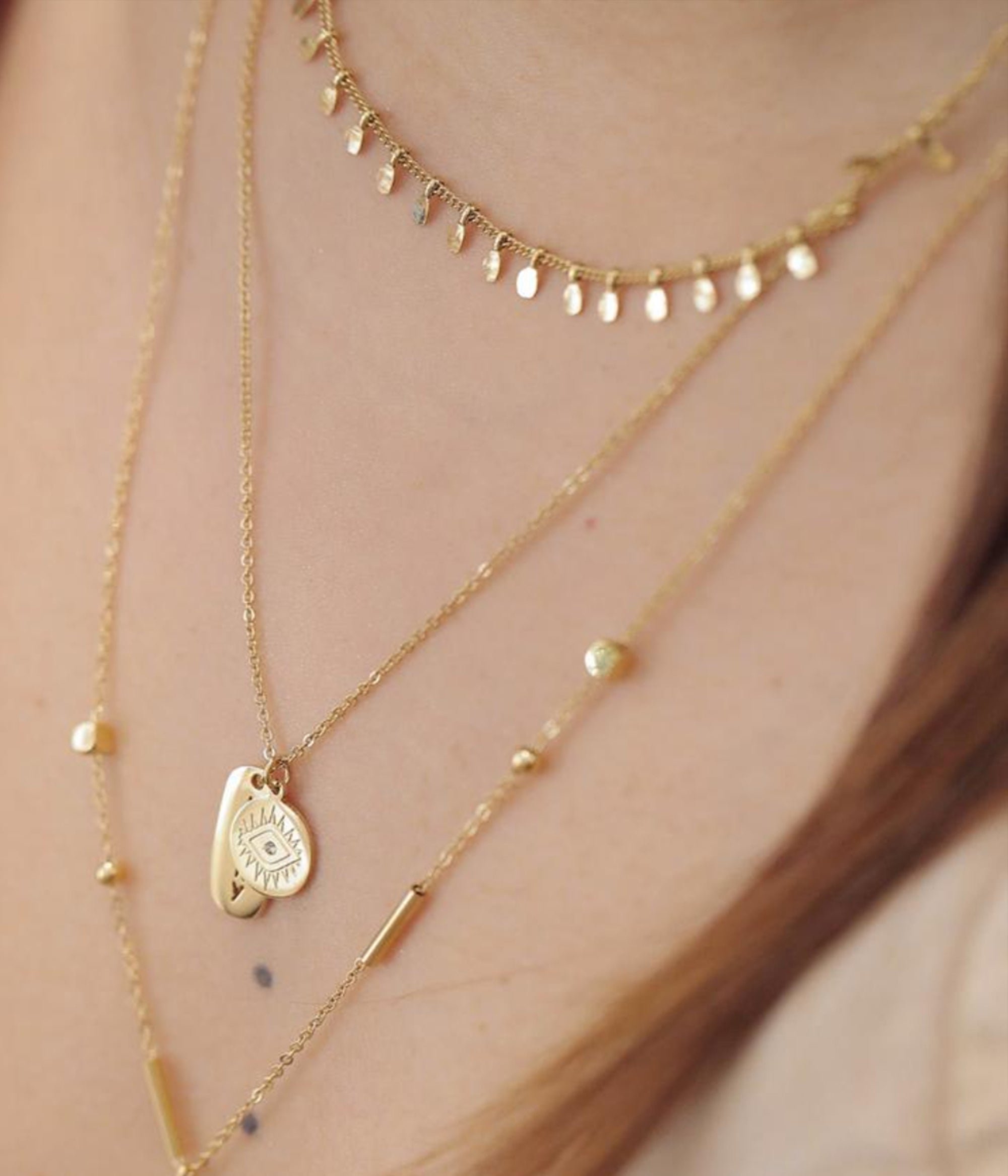 Collier Amulettes (Acier)
