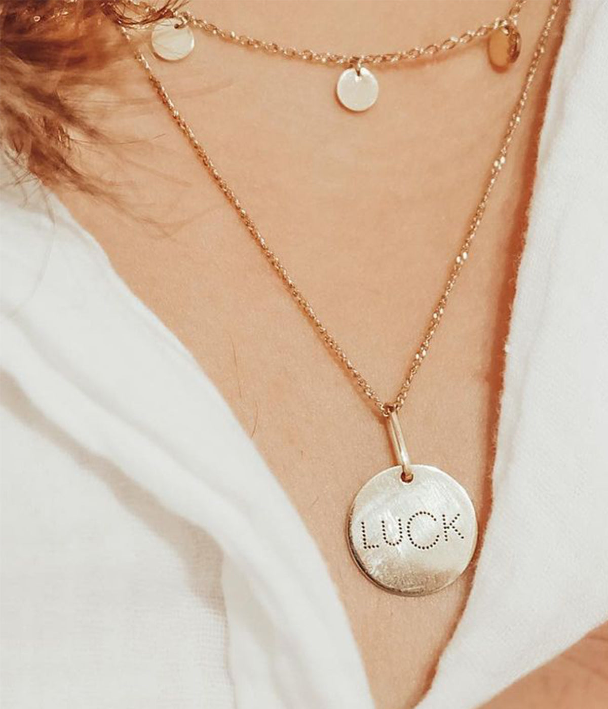 Collier Luck (Acier doré)