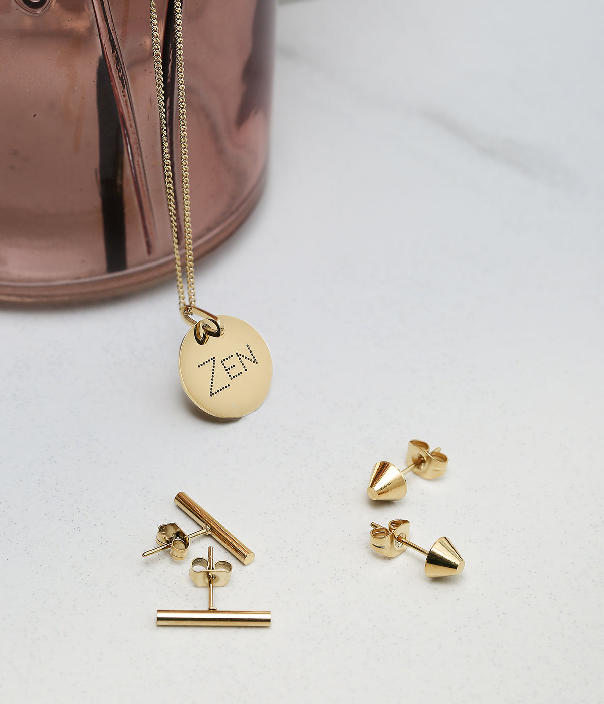 Collier Zen (Acier doré)
