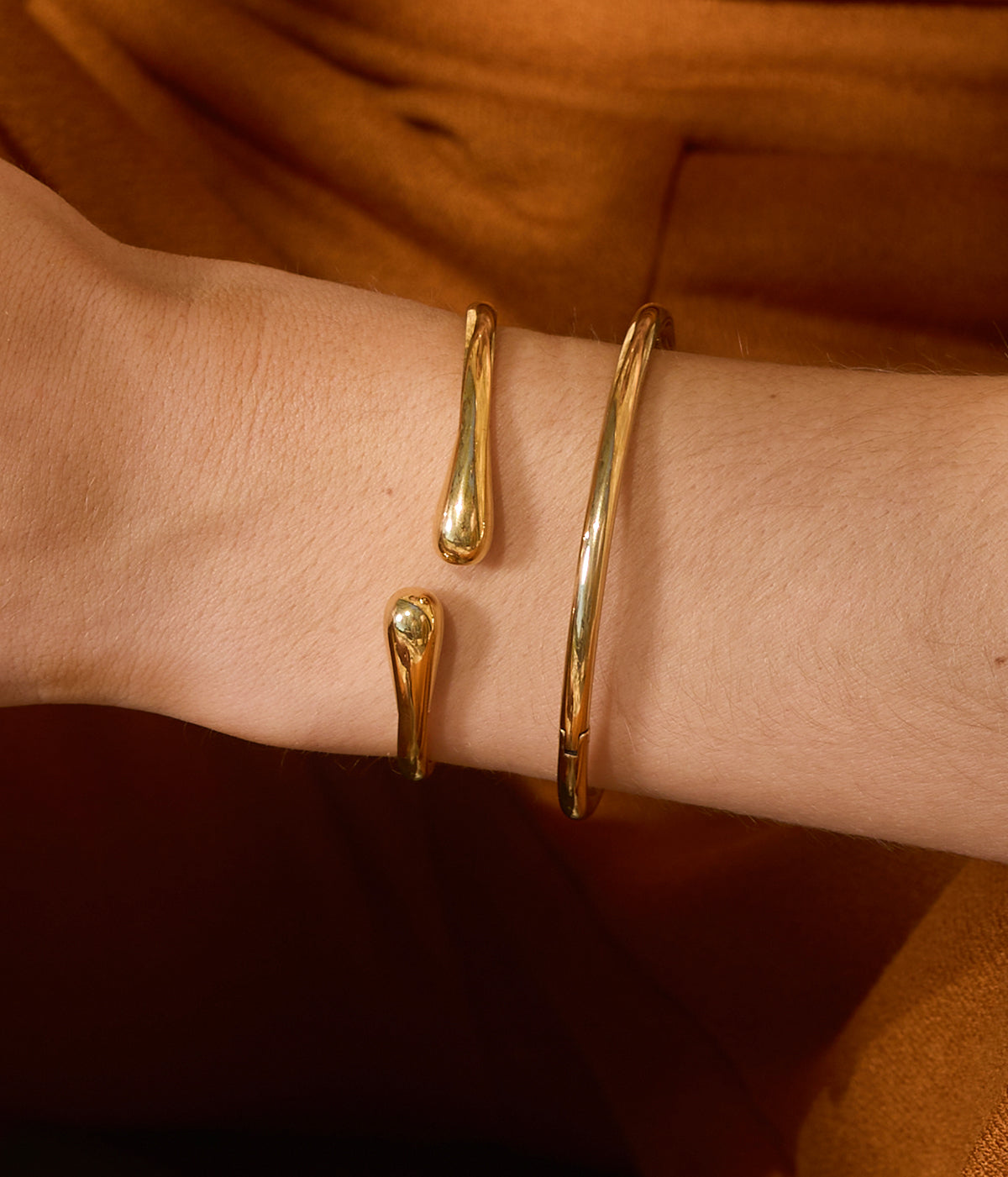 Bracelet Jonc Lalie (Acier doré)