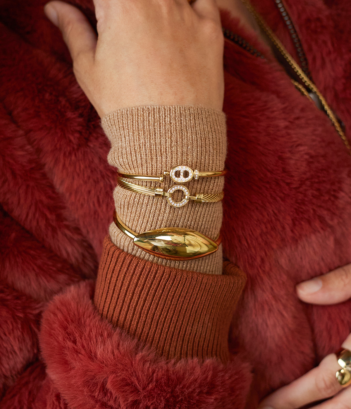 Bracelet Jonc Velio (Acier doré)