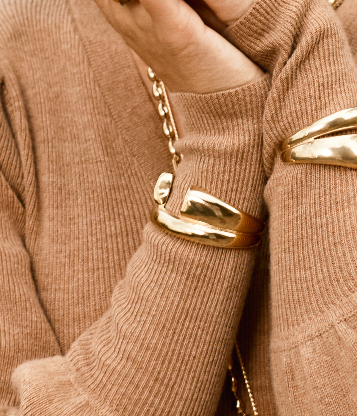 Bracelet Jonc Busby (Acier doré)