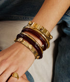 Bracelet Jonc Monte (Acier doré)