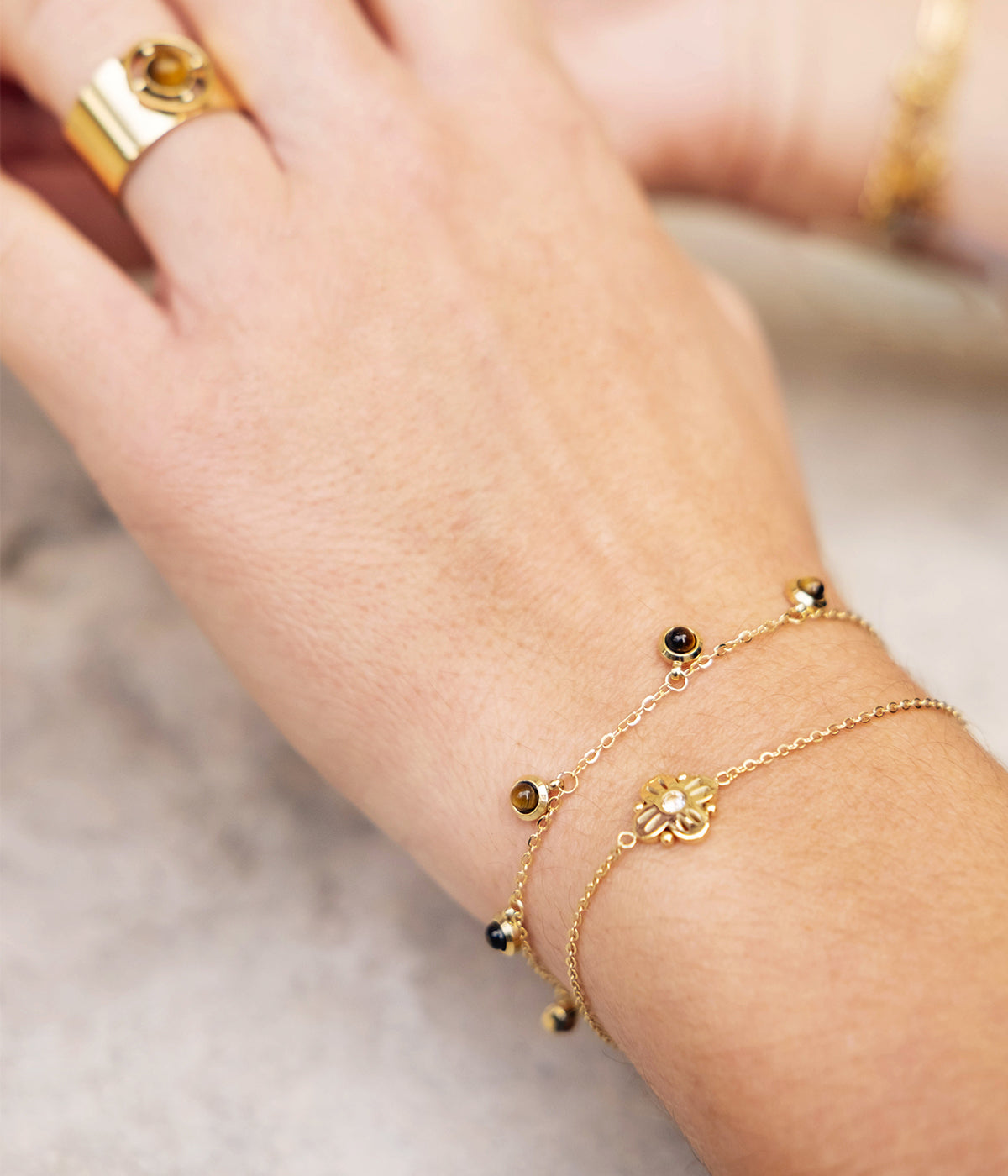 Bracelet Acantha (Acier doré)