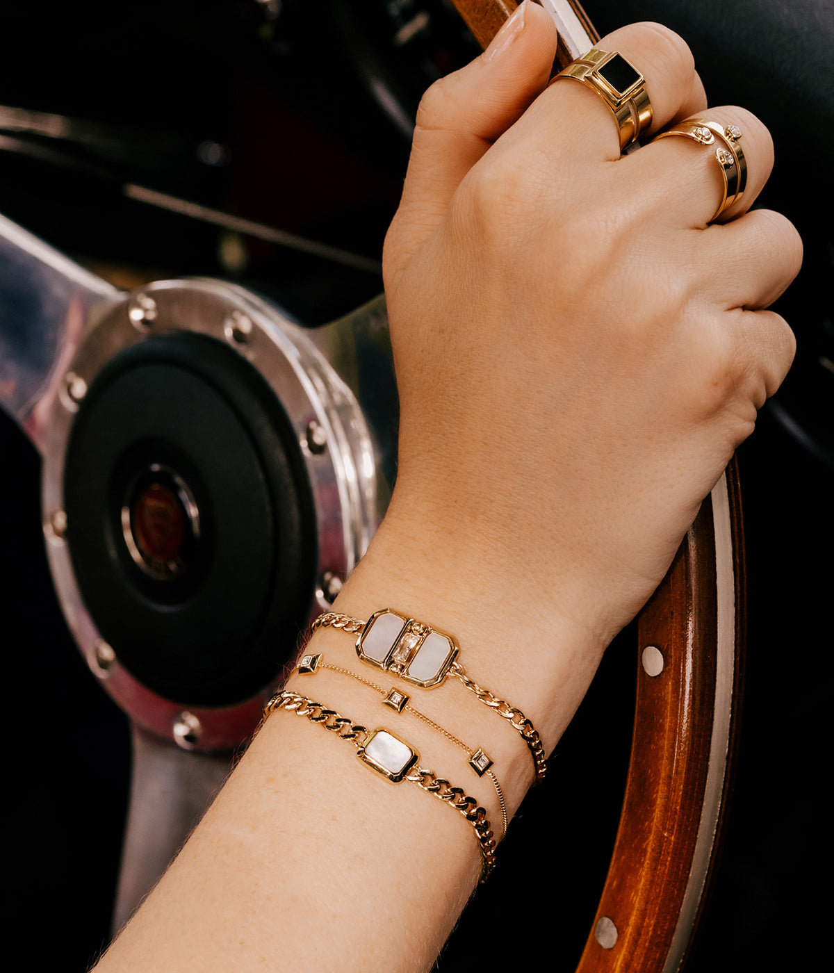 Bracelet Nola (Acier doré)