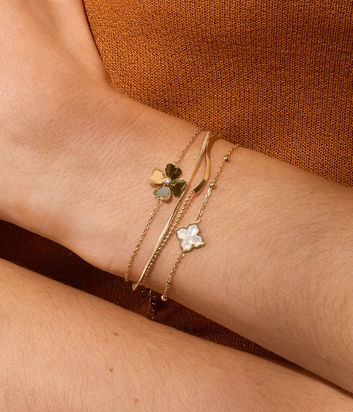 Bracelet Racine (Acier doré)