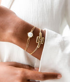 Bracelet Runica (Acier doré)