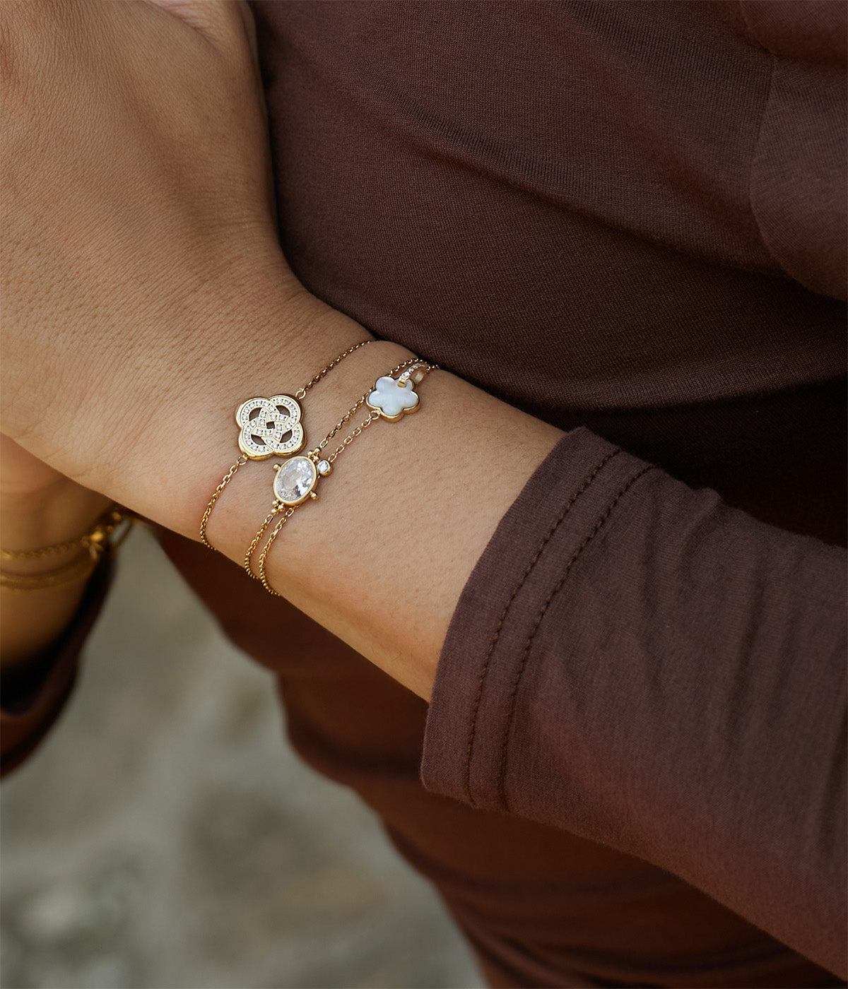 Bracelet Eternel (Acier doré)