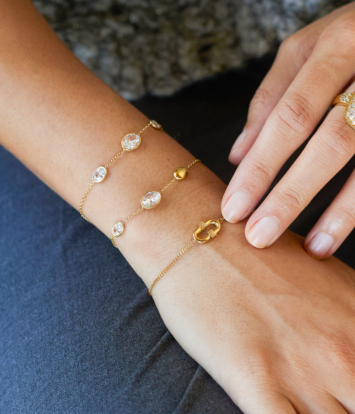 Bracelet Galane (Acier doré)
