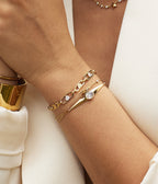 Bracelet Ornella (Acier doré)