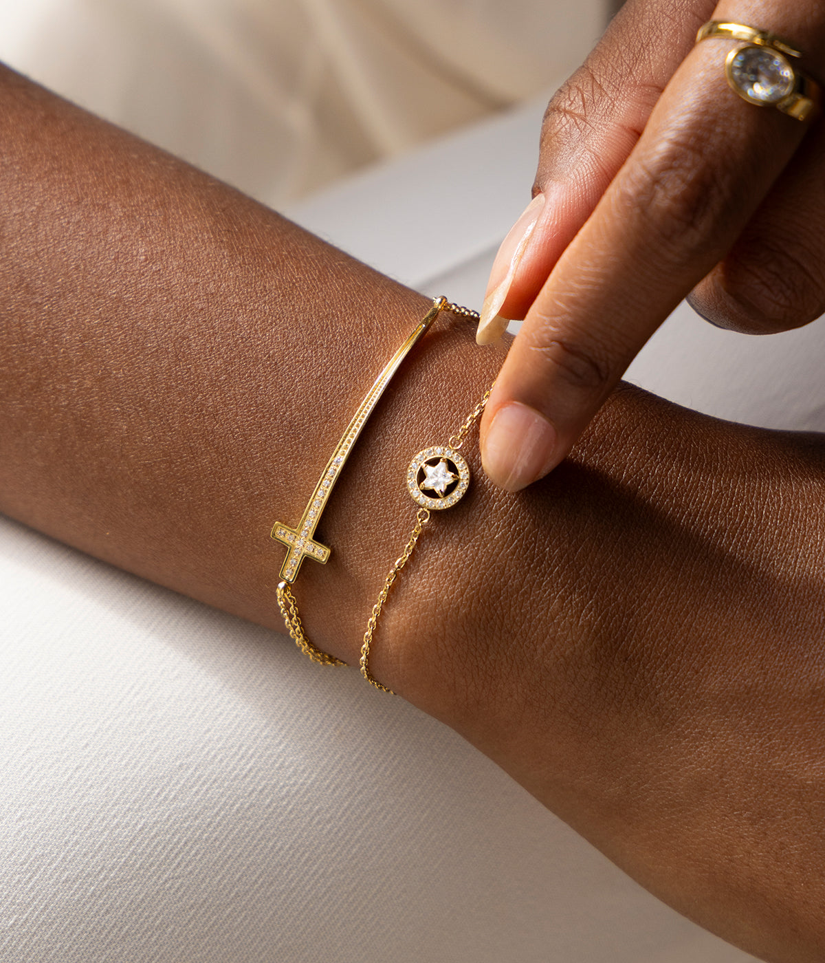 Bracelet Alvéria (Acier doré)