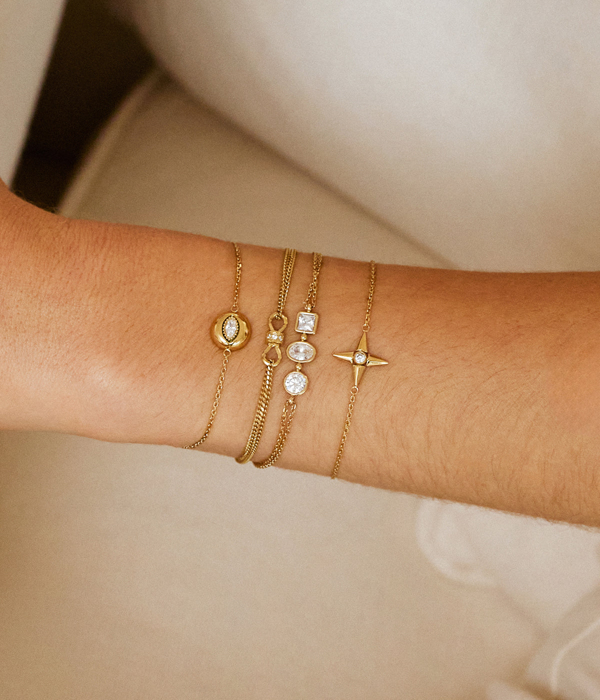 Bracelet Pardu (Acier doré)