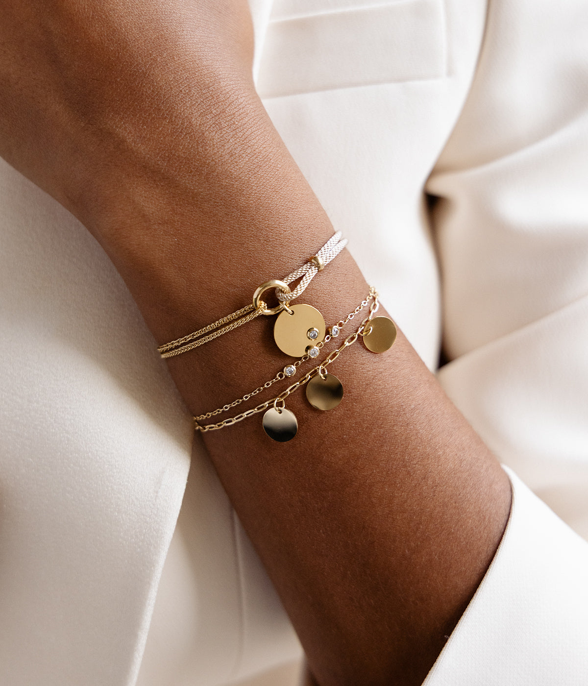 Bracelet Rotondo (Acier doré)