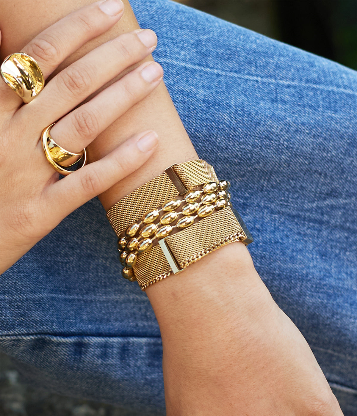 Bracelet Nyra (Acier doré)