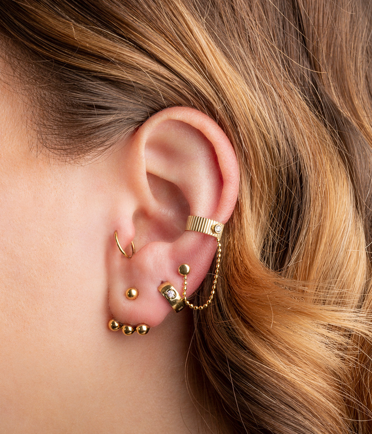 Piercing Fidji M (Acier doré)
