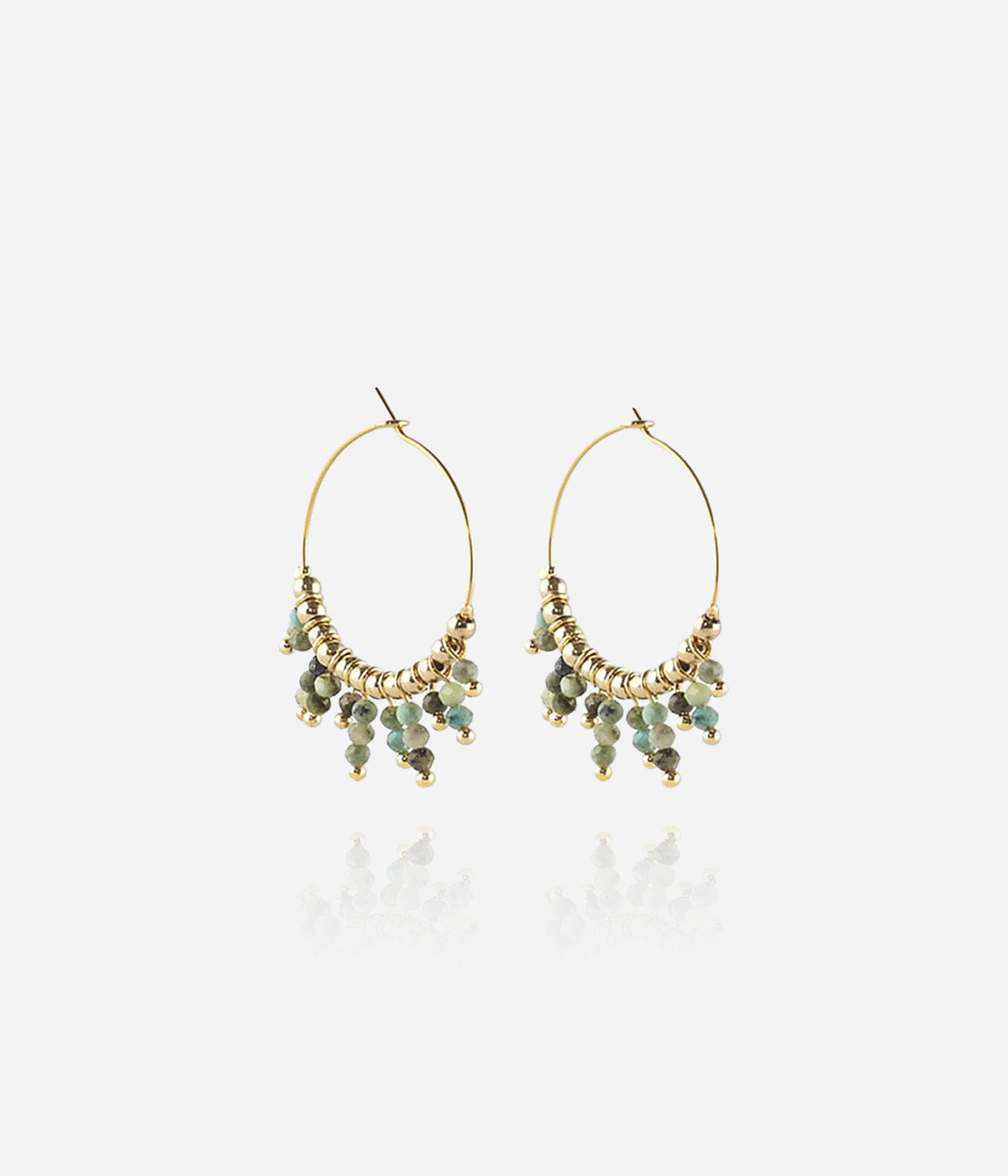 Boucles d'oreilles Incas (Acier doré)