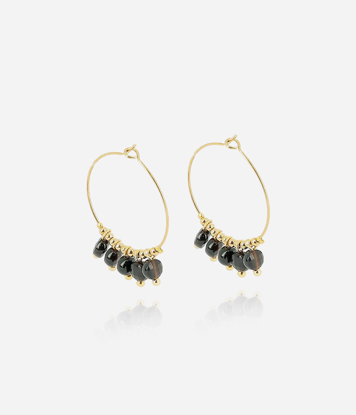 Boucles d'oreilles Zoé (Acier doré)