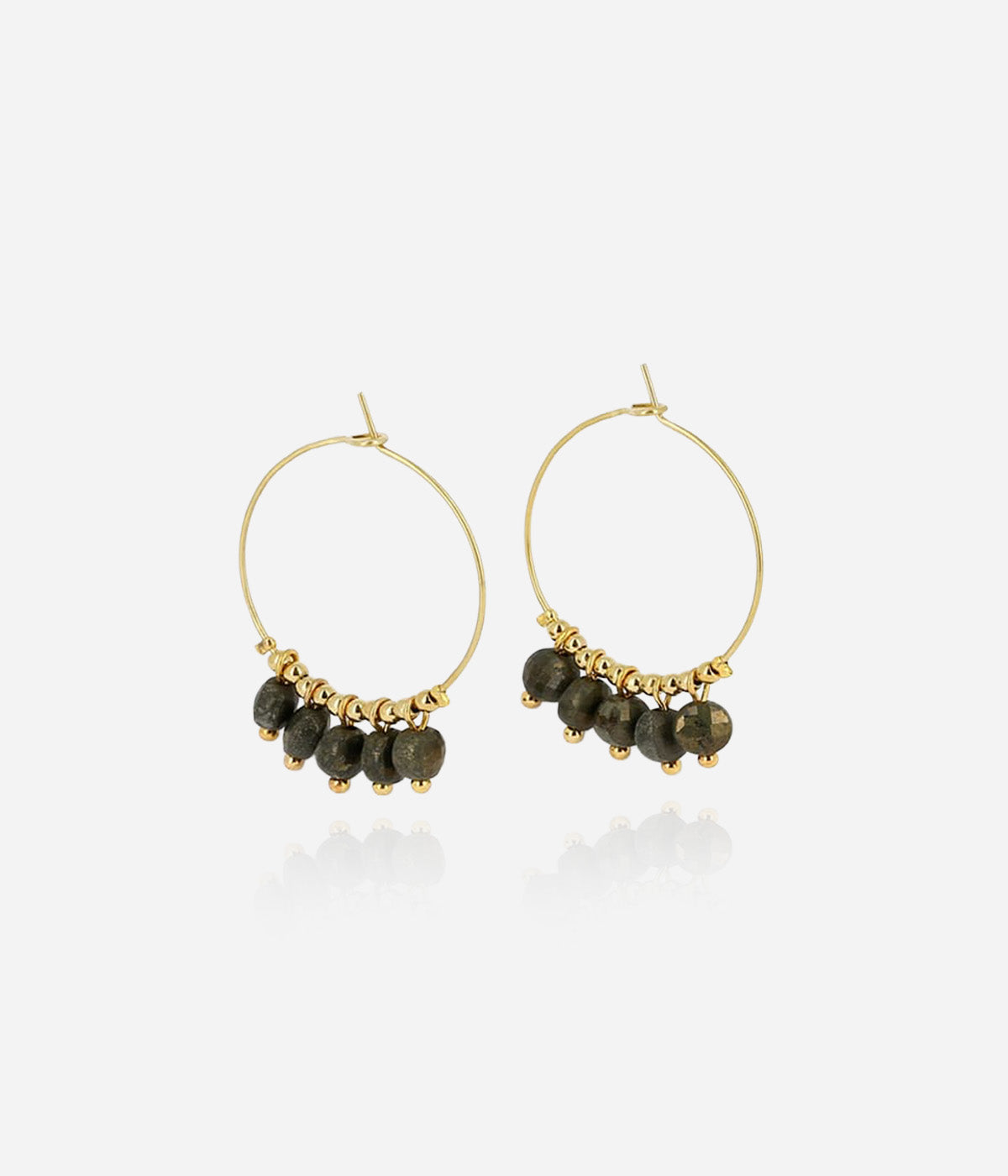 Boucles d'oreilles Zoé (Acier doré)