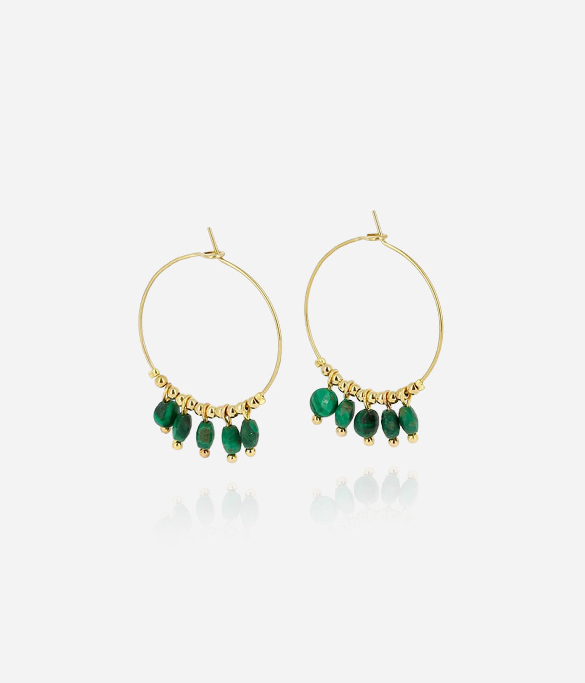 Boucles d'oreilles Zoé (Acier doré)