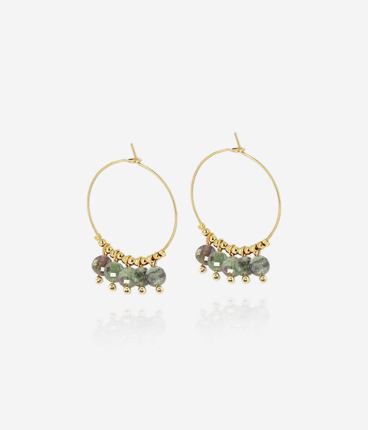 Boucles d'oreilles Zoé (Acier doré)