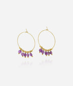 Boucles d'oreilles Zoé (Acier doré)
