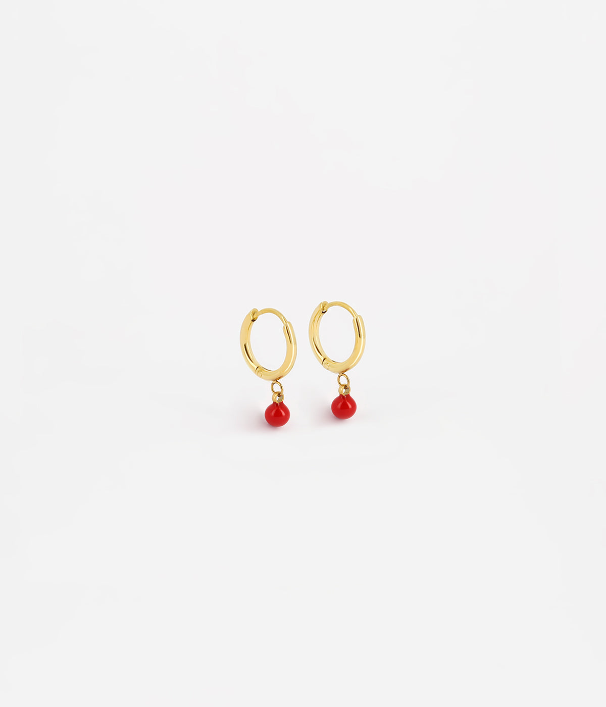 Boucles d'oreilles Billes (Acier doré)