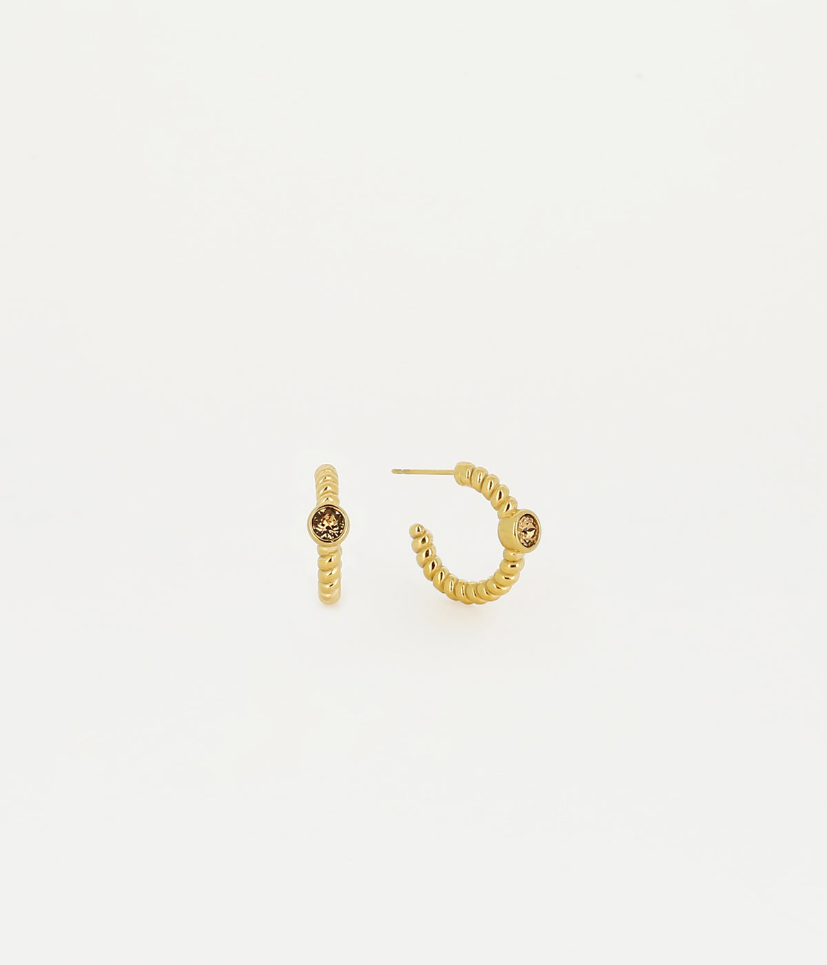 Boucles d'oreilles Zana (Acier doré)