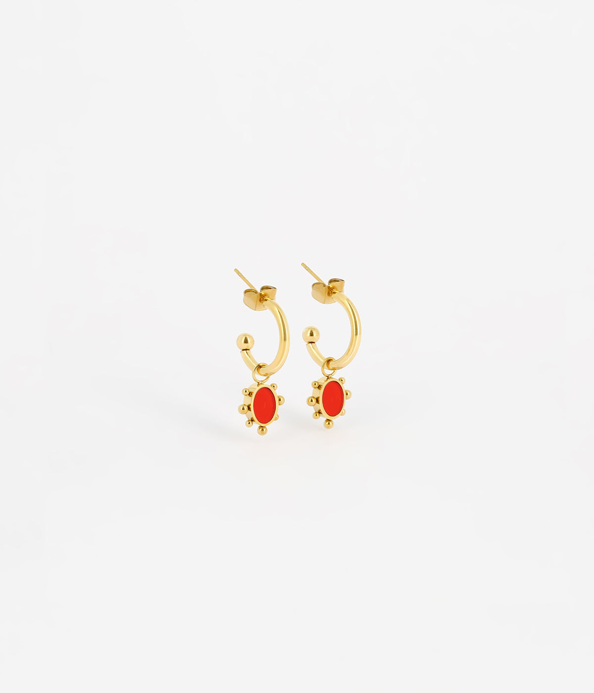 Boucles d'oreilles Riftan (Acier doré)