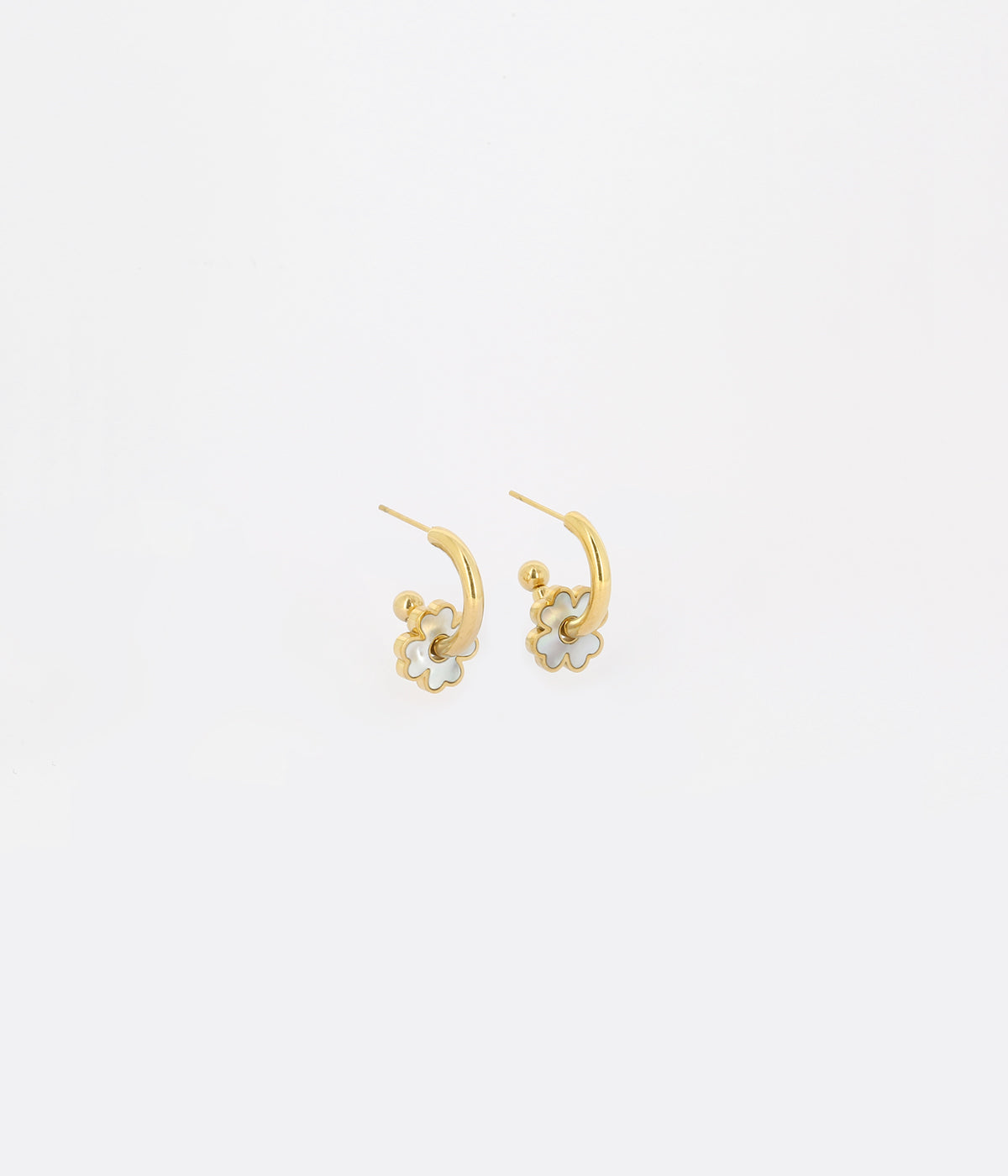 Boucles d'oreilles Flor (Acier doré)