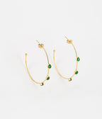 Boucles d'oreilles créoles Carole (Acier doré)