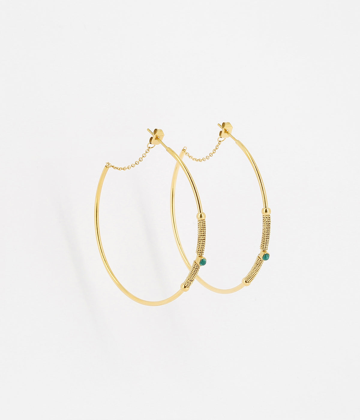 Boucles d'oreilles Charmed (Acier doré)