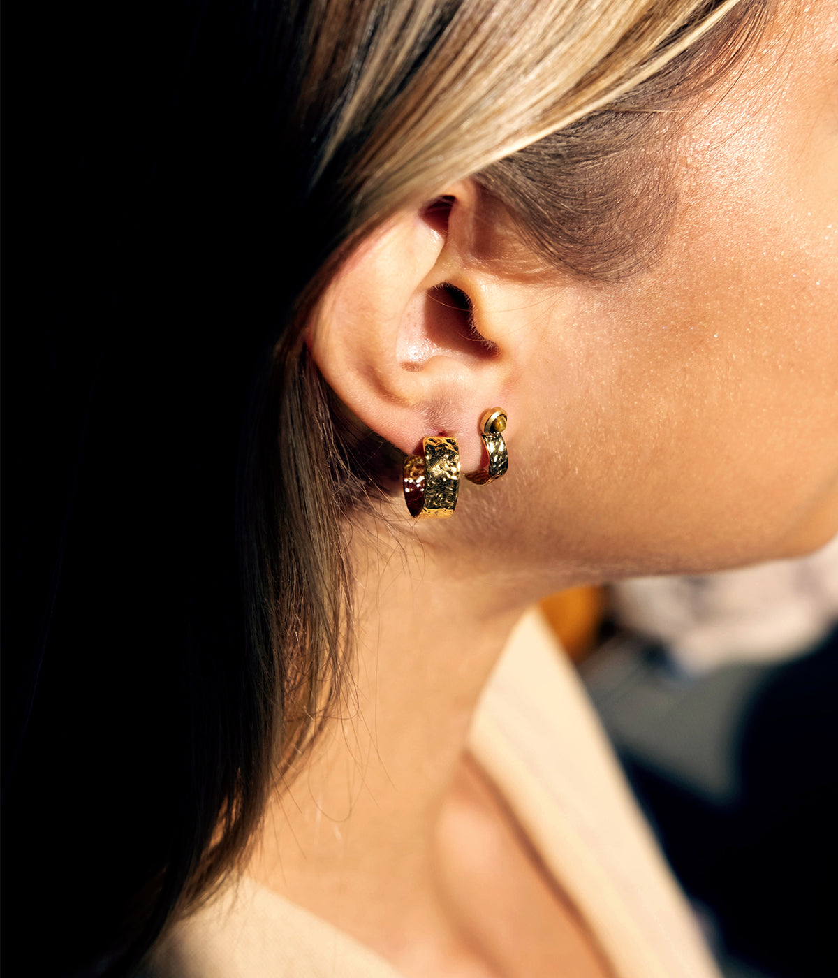 Boucles d'oreilles Lérida (Acier doré)