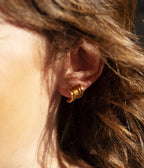 Boucles d'oreilles Mini Mandosa (Acier doré)