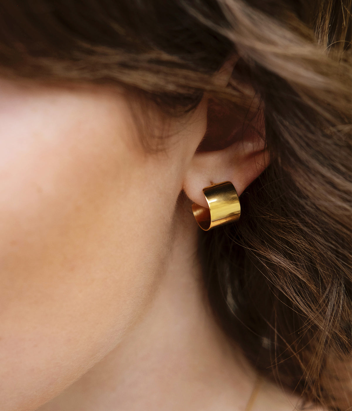 Boucles d'oreilles Zora (Acier doré)