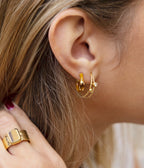 Boucles d'oreilles Noria (Acier doré)