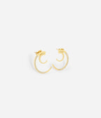 Boucles d'oreilles Luno (Acier doré)