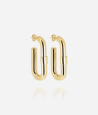 Boucles d'oreilles Lafra (Acier doré)