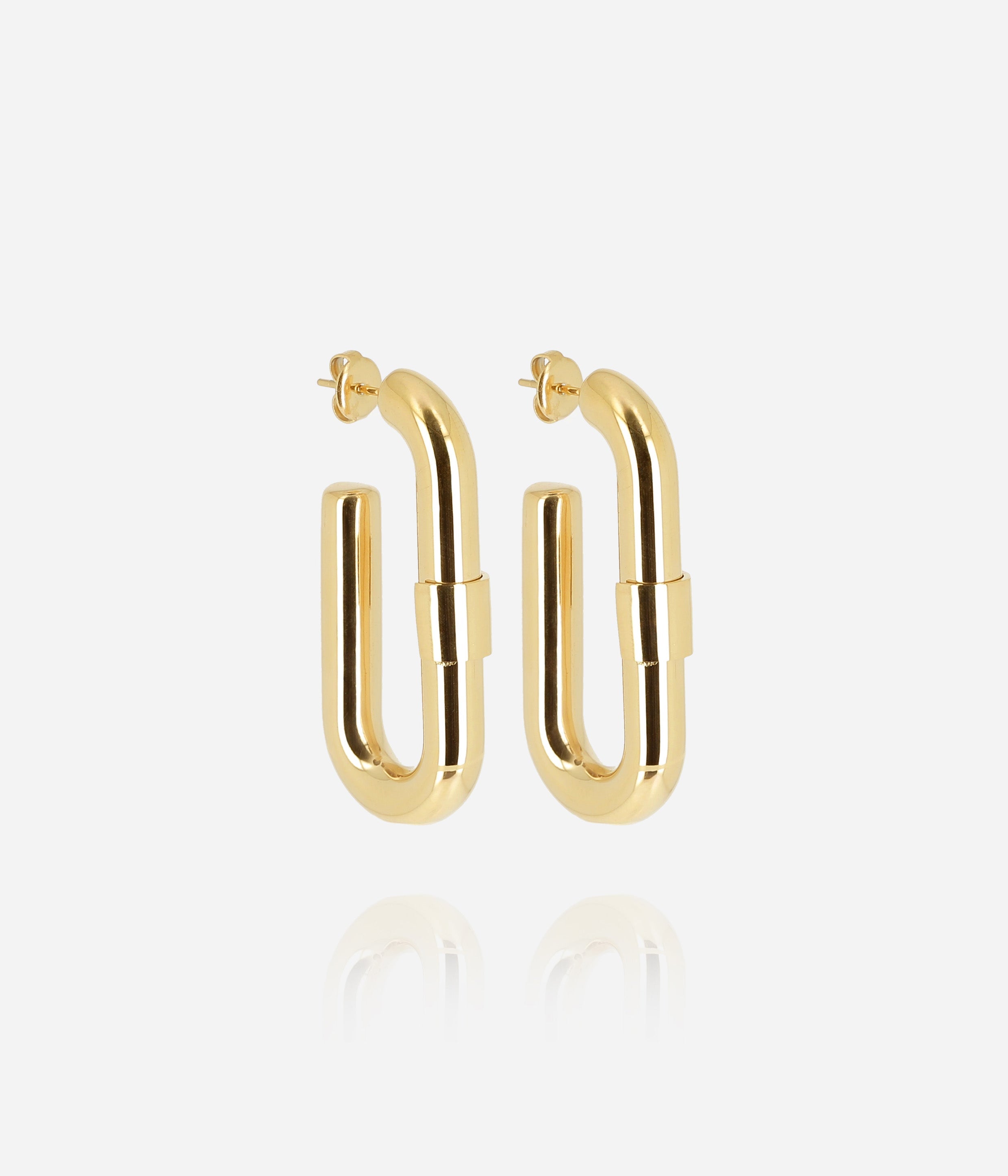 Boucles d'oreilles Lafra (Acier doré)