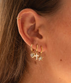 Boucles d'oreilles Polaris (Acier doré)