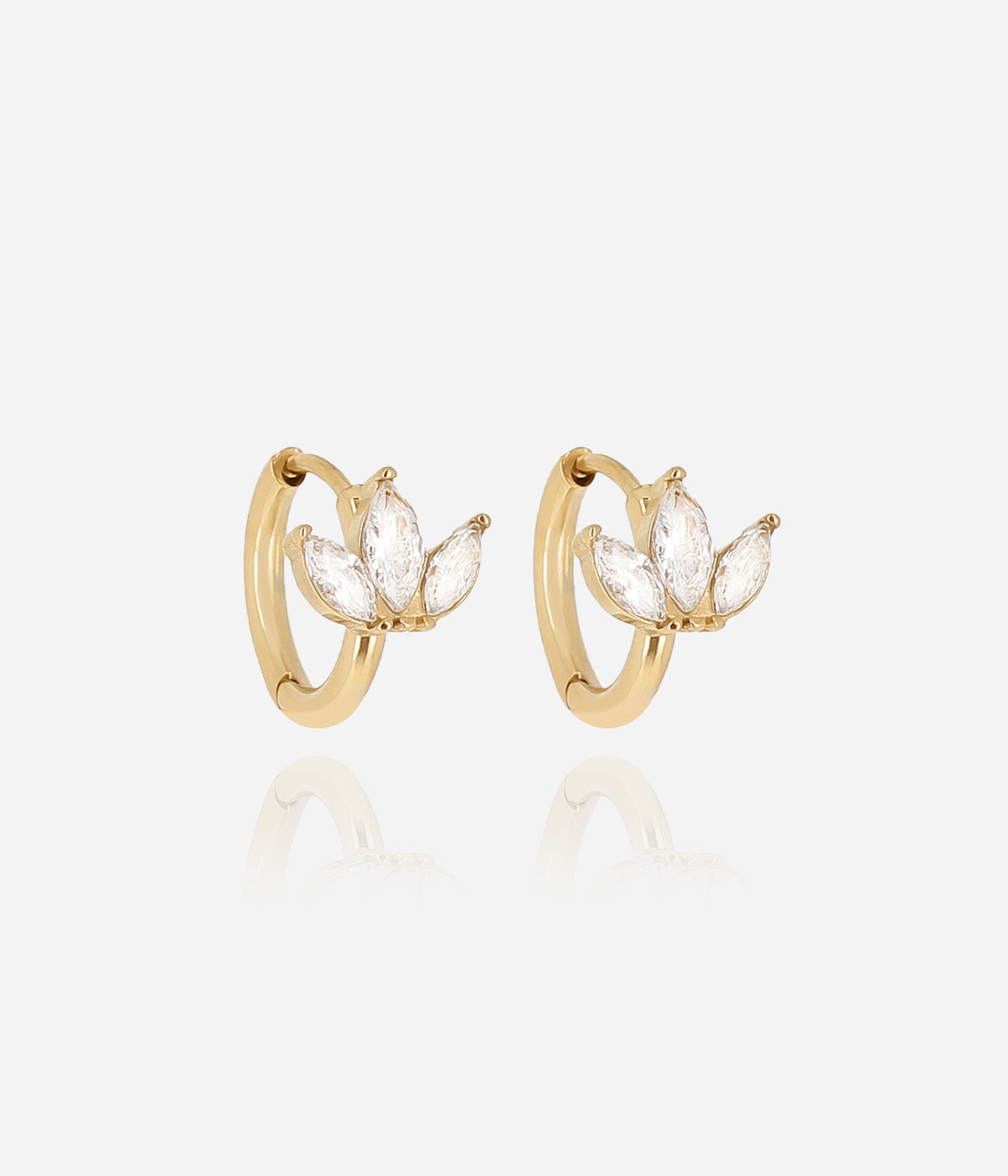 Boucles d'oreilles Clémentine (Acier doré)