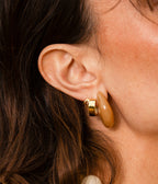 Boucles d'oreilles Deva (Acier doré)