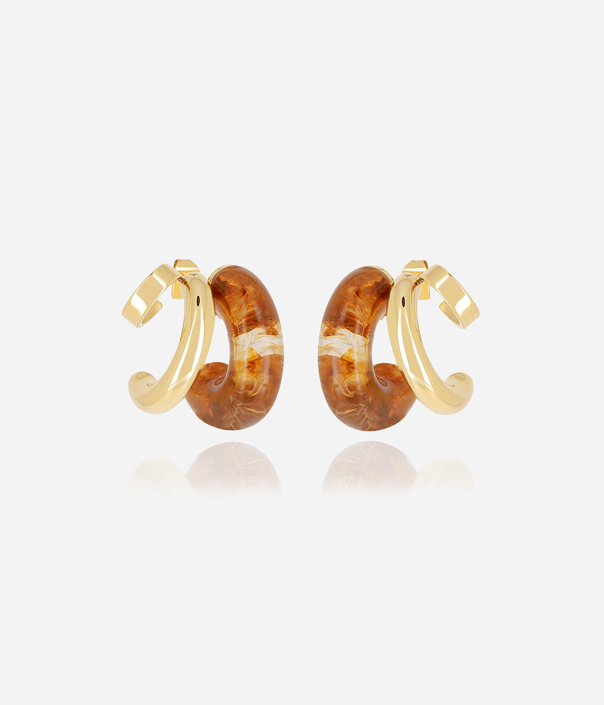 Boucles d'oreilles Luciana (Acier doré)