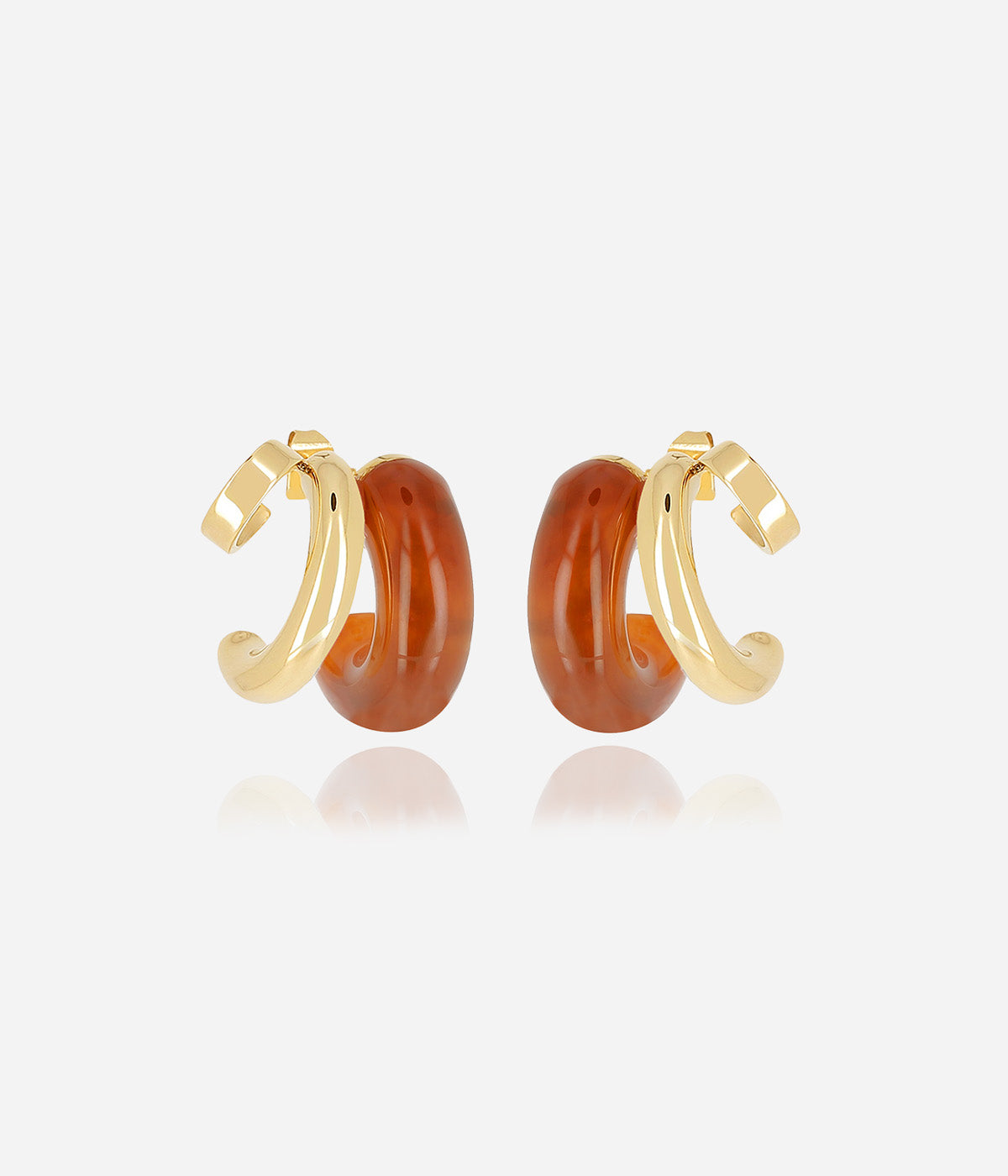 Boucles d'oreilles Luciana (Acier doré)