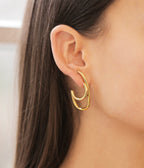 Boucles d'oreilles Augusta (Acier doré)