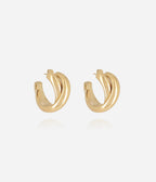 Boucles d'oreilles Benetta (Acier doré)