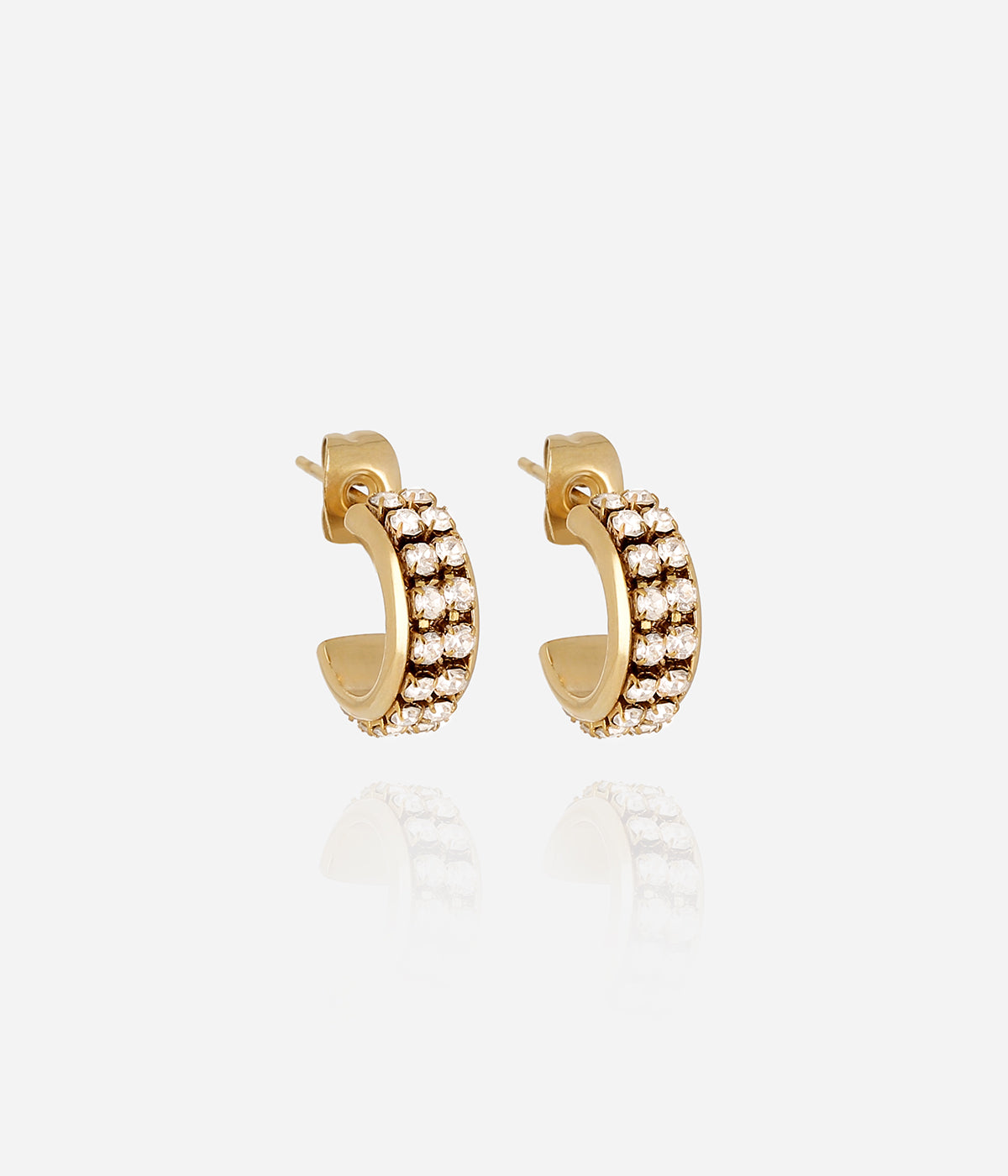 Boucles d'oreilles Apolline (Acier doré)
